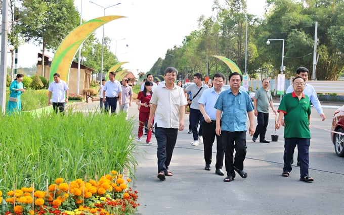 Đoàn khảo sát kiểm tra các khâu cuối cùng của Festival Quốc tế ngành hàng lúa gạo Việt Nam - Hậu Giang 2023 tại TP. Vị Thanh.