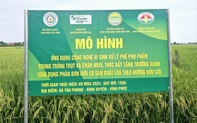 Xây dựng các mô hình sử dụng phân bón, thuốc BVTV an toàn. Ảnh: Hoàng Anh.