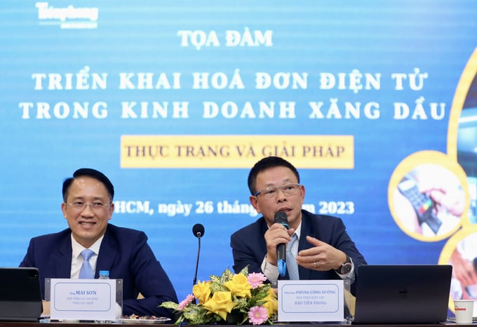 Buổi tọa đàm trực tuyến 'Triển khai hóa đơn điện tử trong bán lẻ xăng dầu: Thực trạng và giải pháp'.