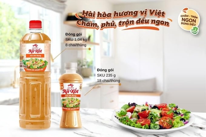 Xốt mè rang 'Aji-Xốt' thơm ngon béo bùi, phù hợp để chấm phủ trộn với đa dạng các món ăn.